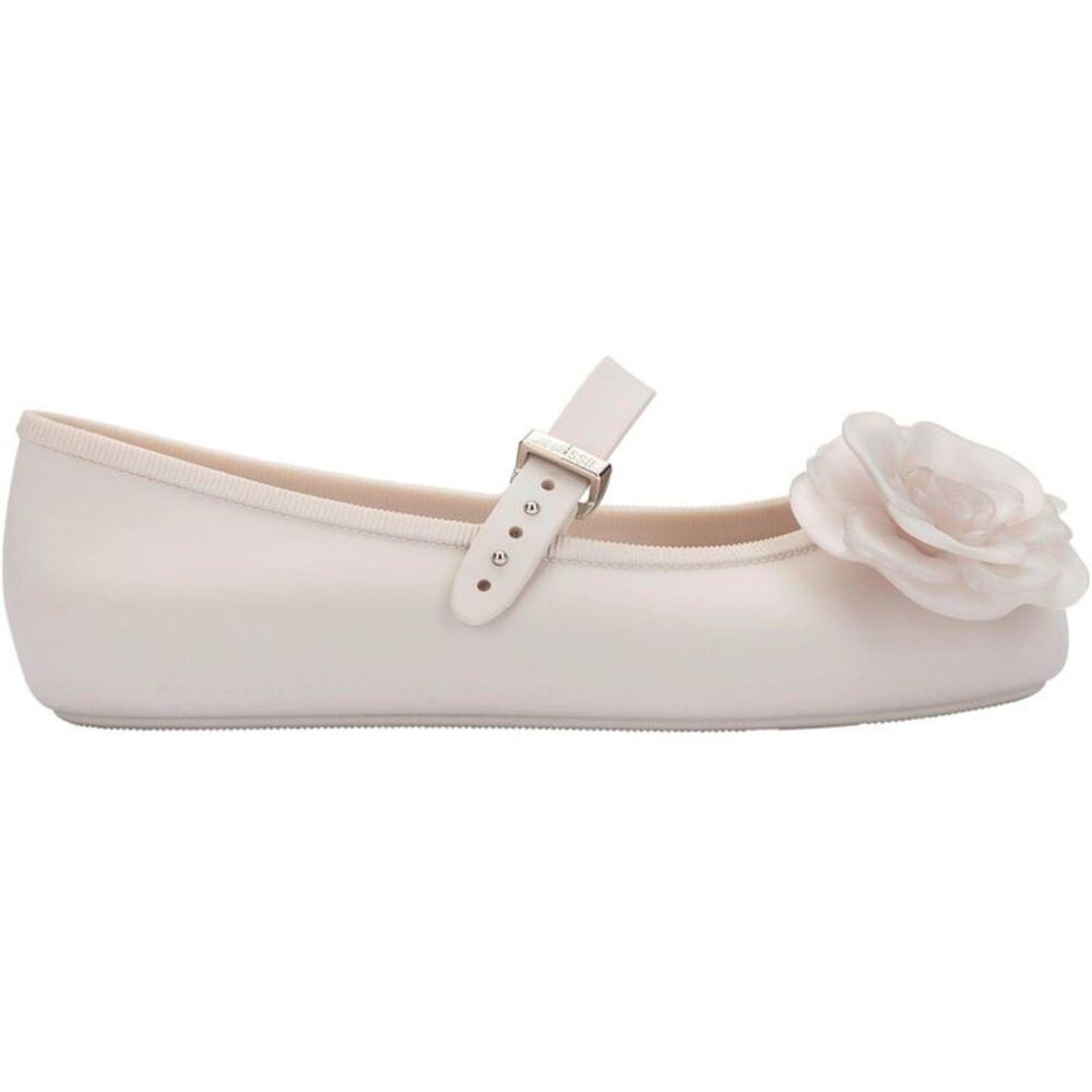 Melissa Baby Girls Floral Flat Mary Janes / Beige